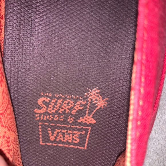 Vans Surf Siders Tie up Red size 9 - Picture 3 of 4